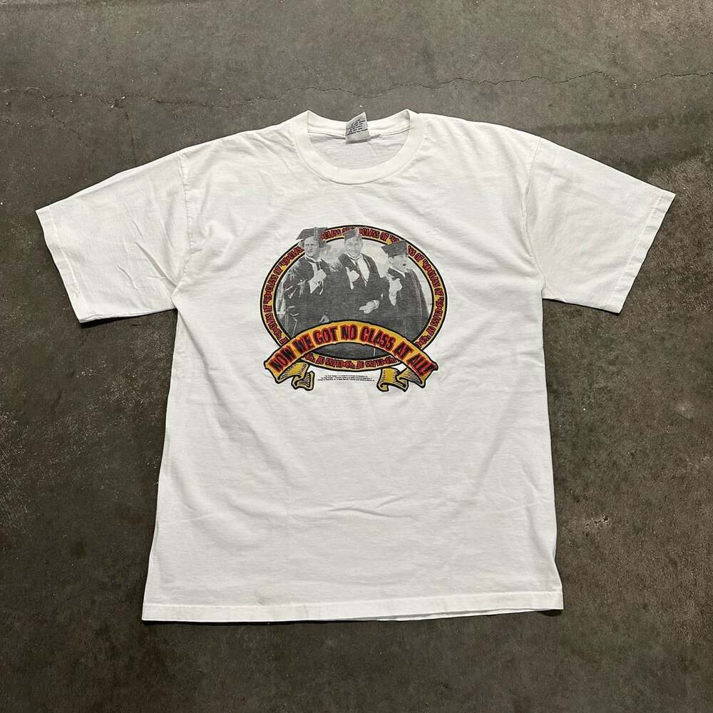 Vintage 1998 Three Stooges Class of ’98 T Shirt XL Made USA “No Class At All”